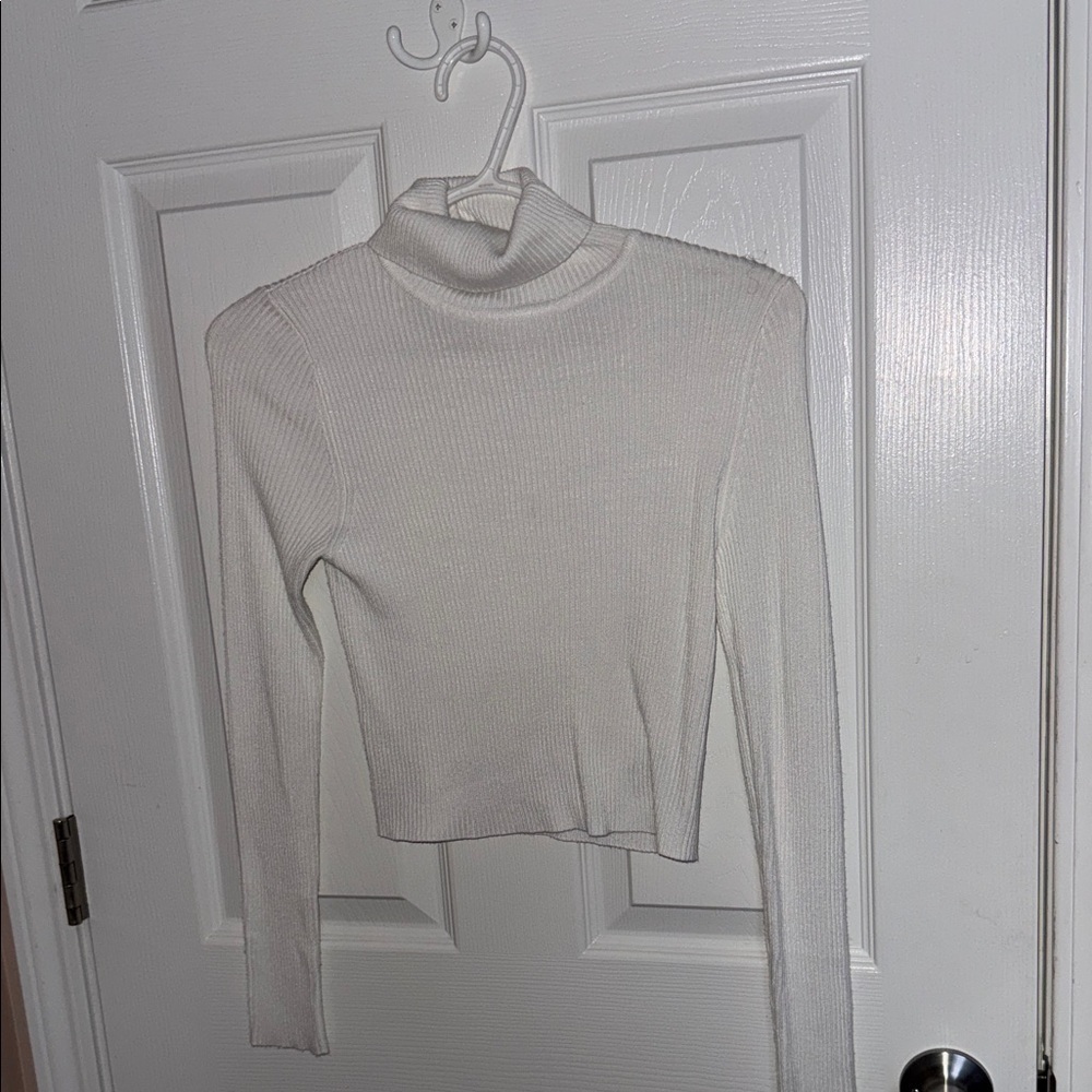Off White Turtleneck Top